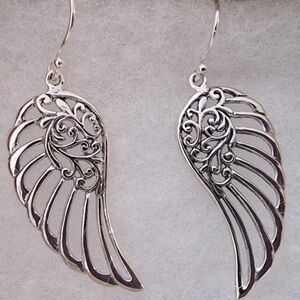 New angel wing sterling silver  earrings